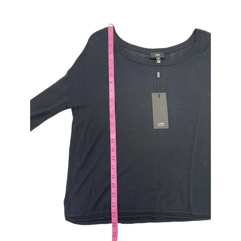 $185 Line Sweater in Caviar Modal and Cashmere Size XS - Picture 7 of 8